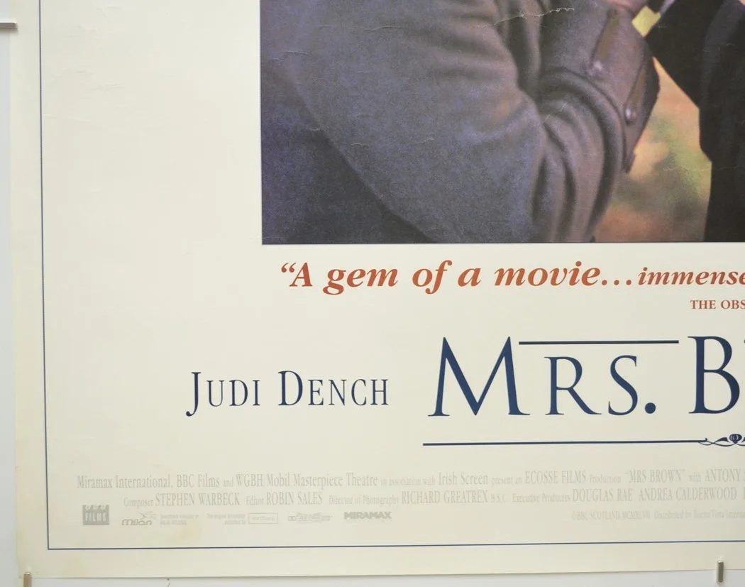 MRS BROWN (1997) Original Quad Film Poster - Judi Dench, Billy Connolly, изображение 4