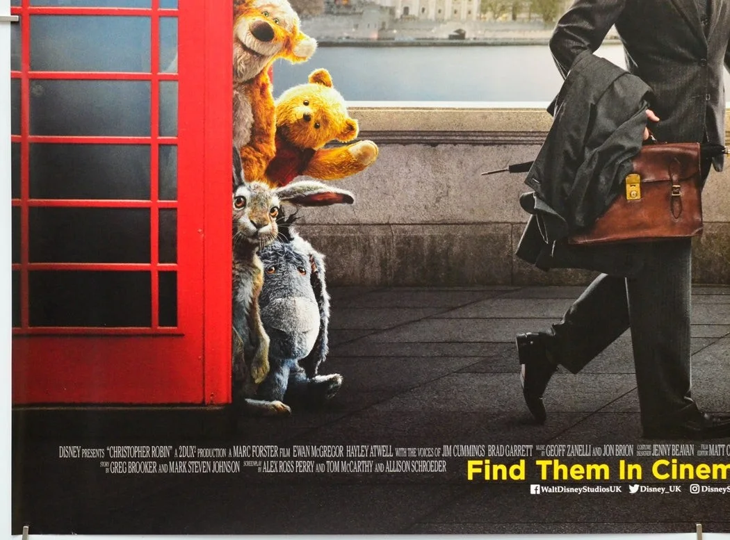 CHRISTOPHER ROBIN (2018) Original Cinema Quad Movie Poster - Ewan McGregor, изображение 4