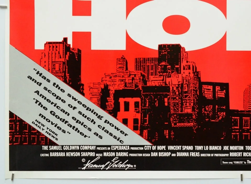 CITY OF HOPE (1990) Original Quad Cinema Poster - John Sayles, Vincent Spano, изображение 4