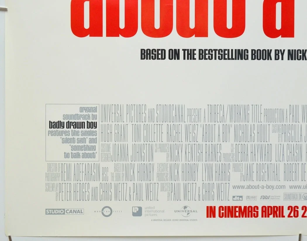 ABOUT A BOY (2002) Original Cinema Quad Film Poster - Hugh Grant, Nicholas Hoult, изображение 4