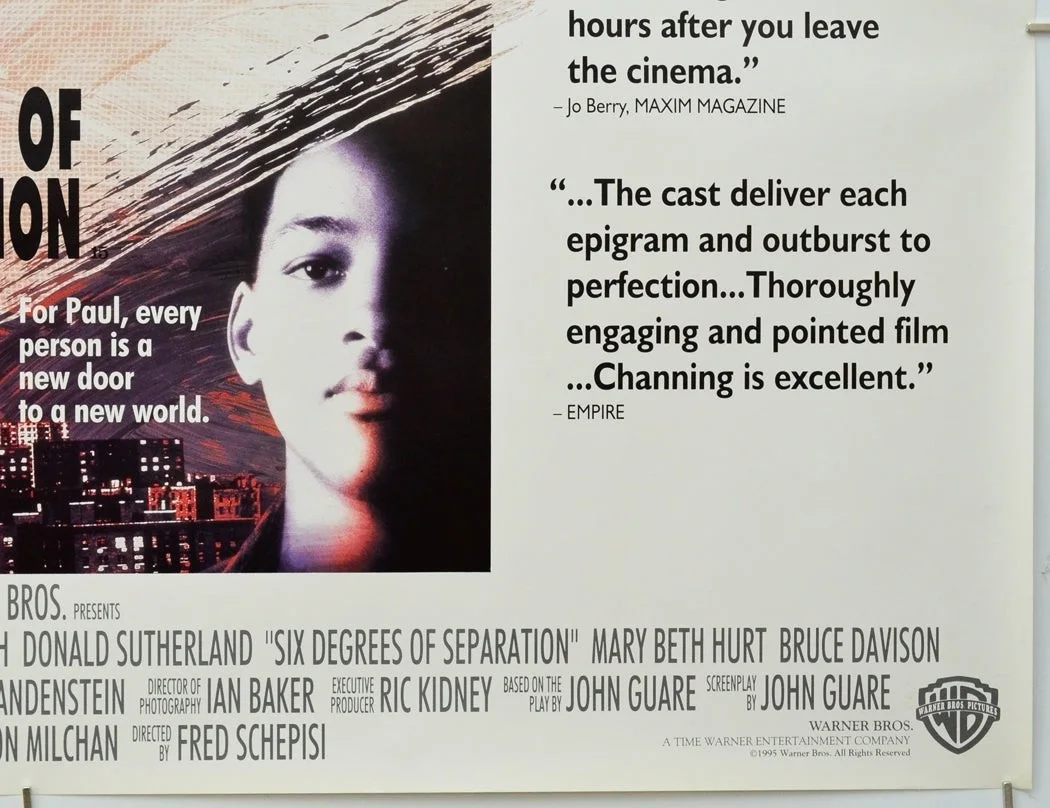 6 DEGREES OF SEPARATION (1995) Quad Film Poster - Will Smith, Stockard Channing, изображение 5