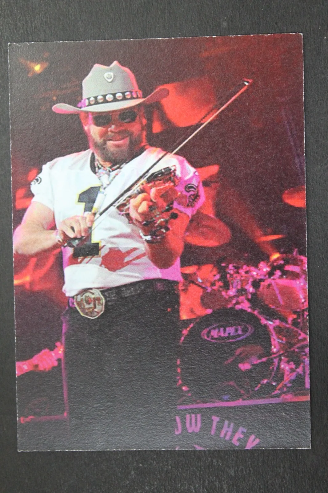Hank Williams Jr C&W Musician Stamped Autographed Custom Card, image 2