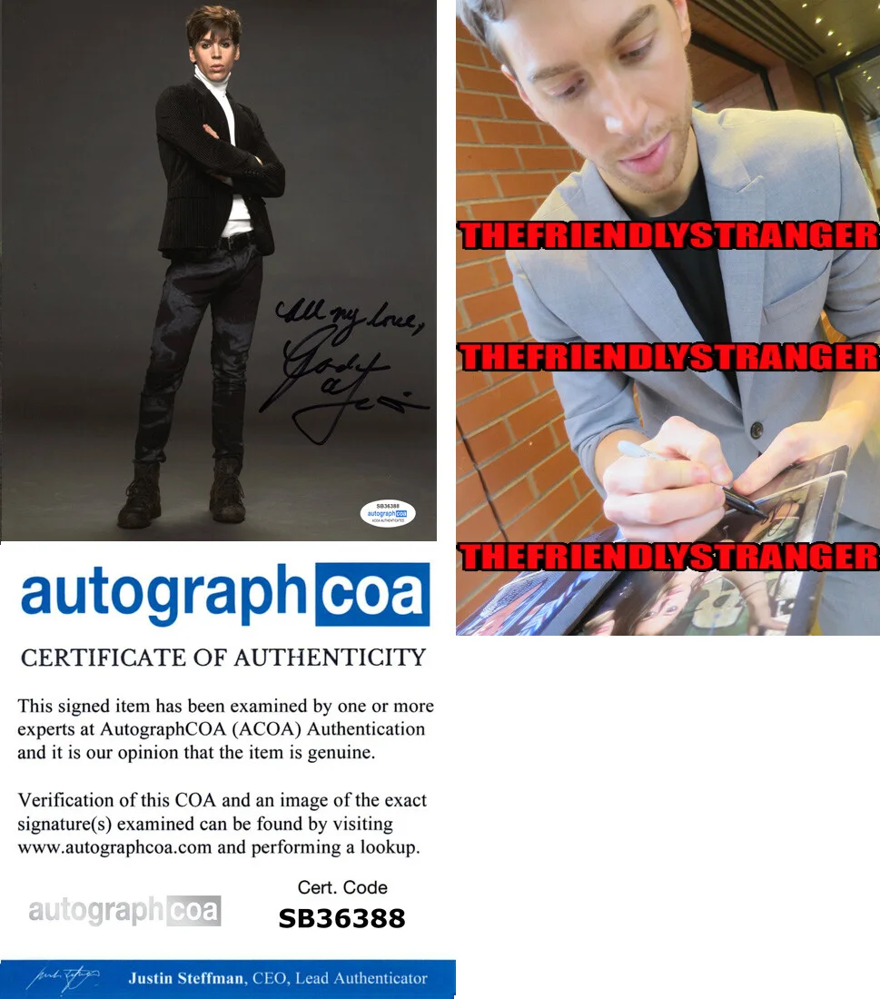 JORDAN GAVARIS — Jordan Gavaris signed "ORPHAN BLACK" 8x10 Photo PROOF f Felix Inscript ACOA COA