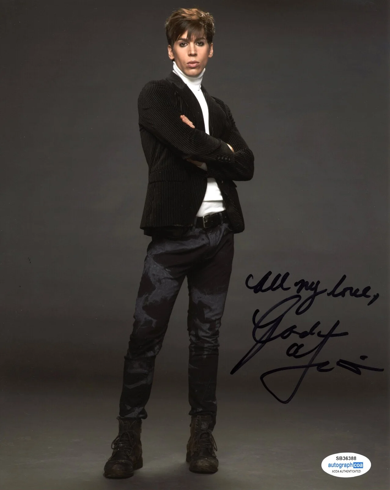 JORDAN GAVARIS — Jordan Gavaris signed "ORPHAN BLACK" 8x10 Photo PROOF f Felix Inscript ACOA COA, image 3