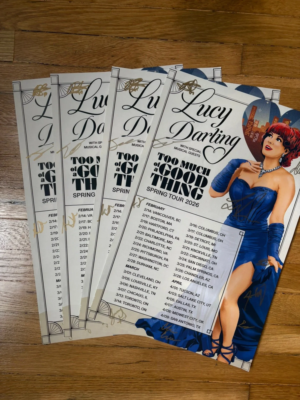 Lucy Darling, musical guests — Official LUCY DARLING Signed 11x17 2026 Tour Poster - Los Angeles, изображение 3