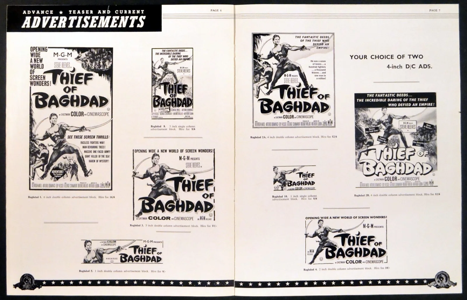 THIEF OF BAGHDAD 1961 Steve Reeves, Georgia Moll, Arturo Dominici UK PRESSBOOK, изображение 2