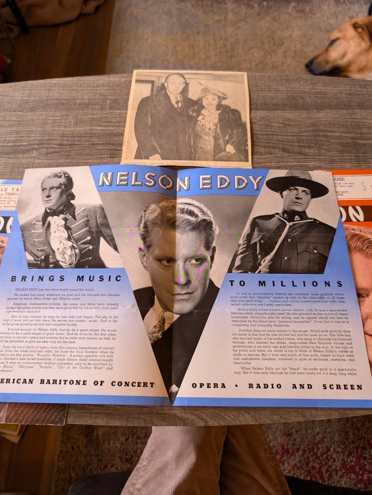 ORIGINAL NELSON EDDY CONCERT PROGRAM chicago. full face on cover very clear colo, image 2