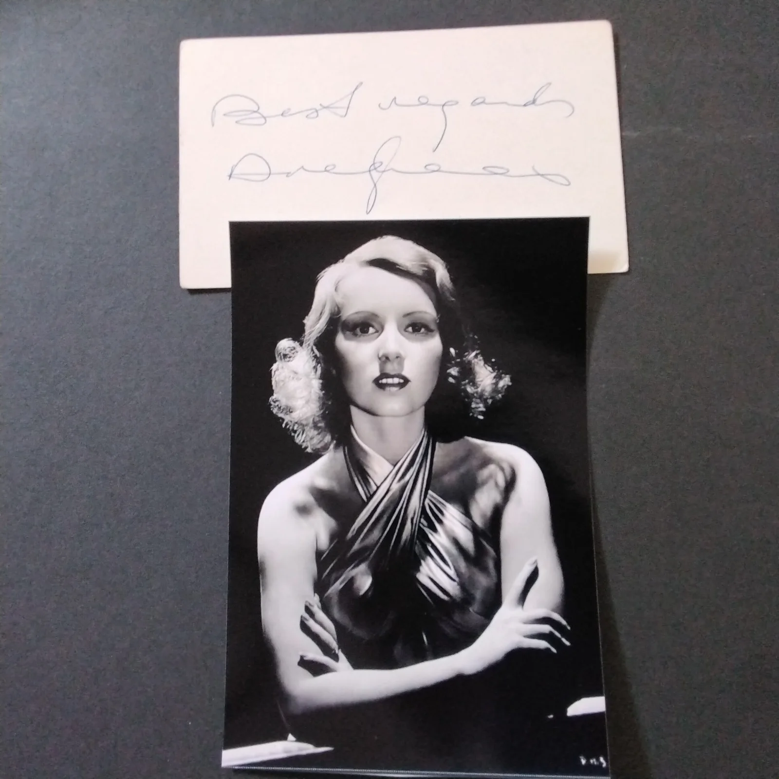 Dolly Haas Signed Card Photo 30s German Movie Actress I Confess Girl of Street, изображение 2