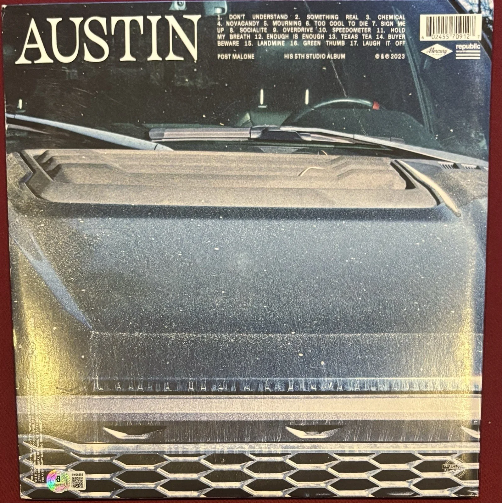 Post Malone Signed Autographed Austin Vinyl LP Album Beckett COA Certified, изображение 2