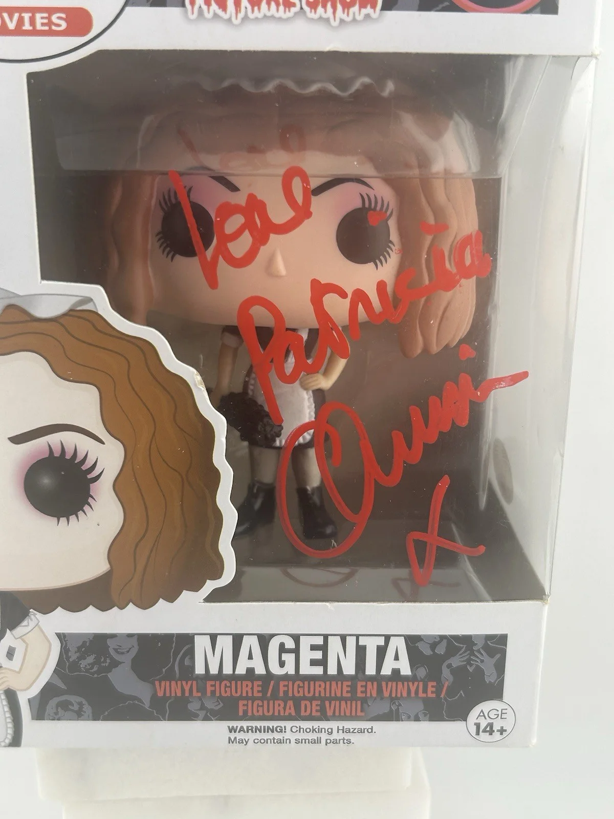 PATRICIA QUINN — PATRICIA QUINN SIGNED Funko Pop Rocky Horror Picture Show AUTOGRAPH MAGENTA 213, изображение 2