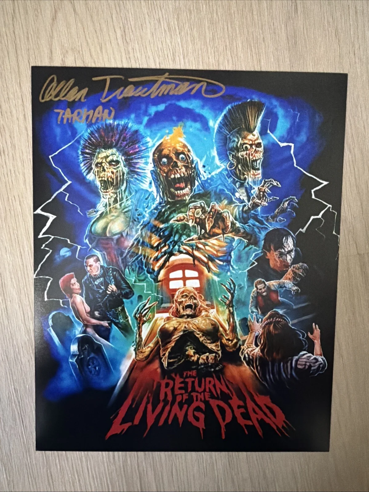 Return Of The Living Dead Allan Trautman TARMAN signed 8x10 Autograph, image 2