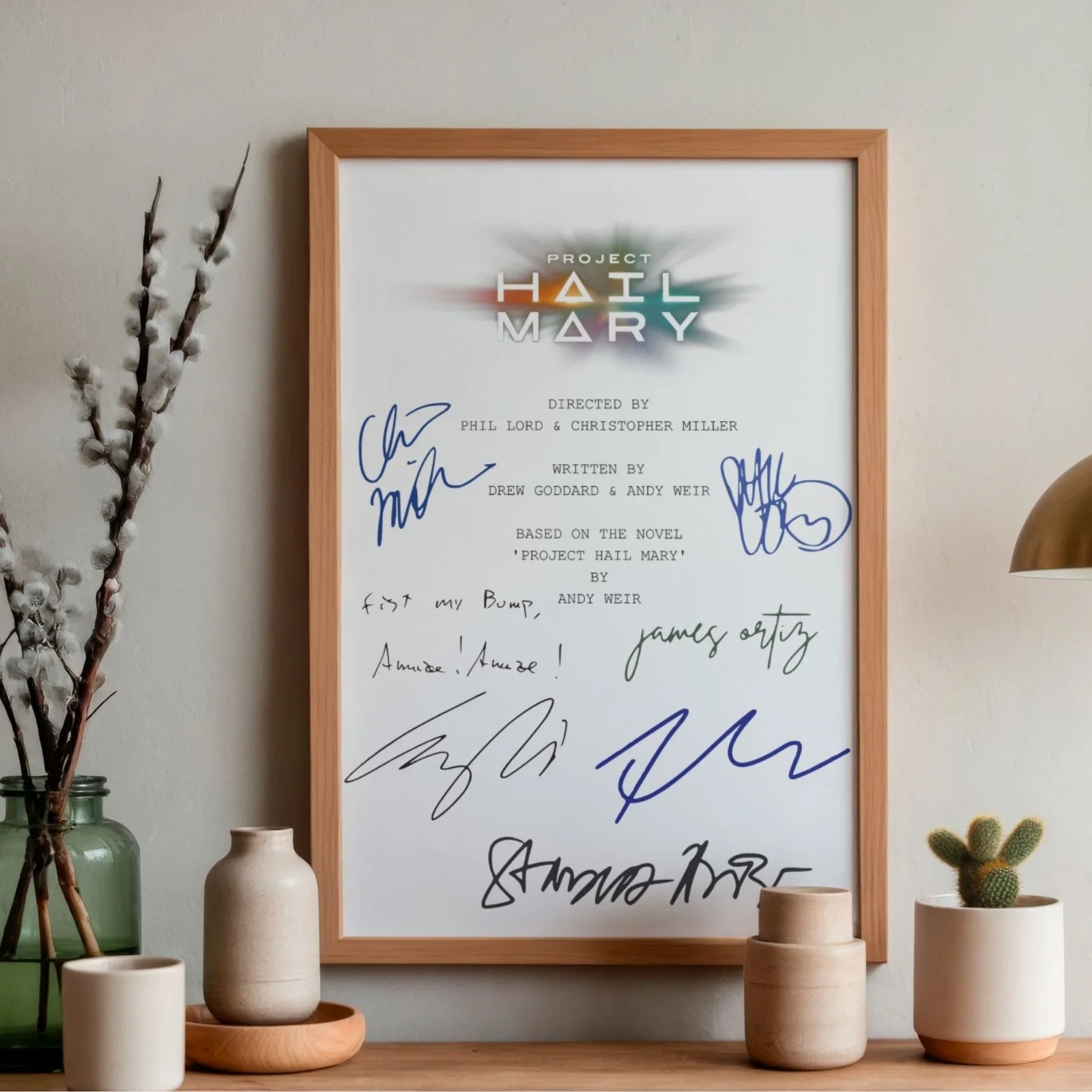 Project Hail Mary Signed Script A4 Poster Autograph Print 2026 Movie Memorabilia, изображение 2
