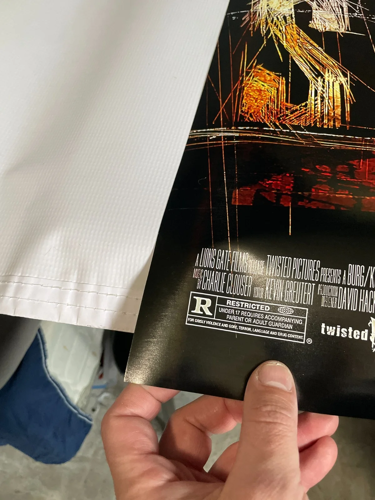 Tobin Bell — Saw II Signed Autographed 24x36" Horror Movie Poster Tobin Bell, Smith +1, image 4