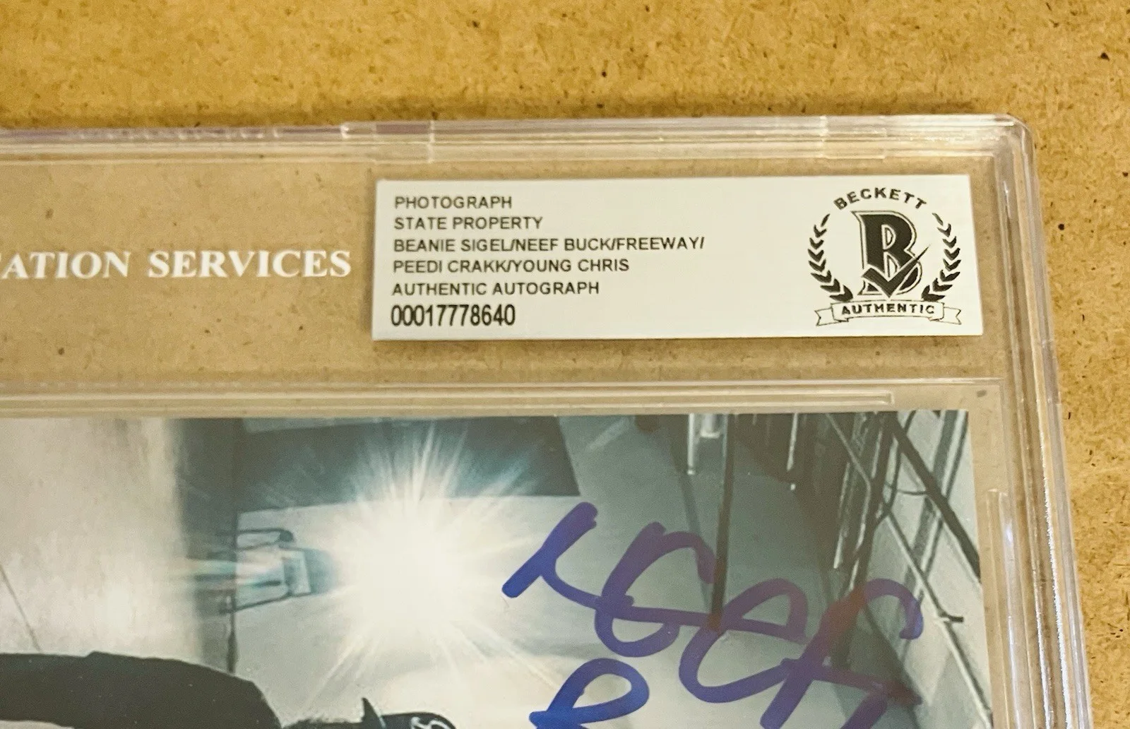 State Property Autographed Signed BAS Slab 8x10 Photo Beanie/Freeway/Young Gunz, изображение 2