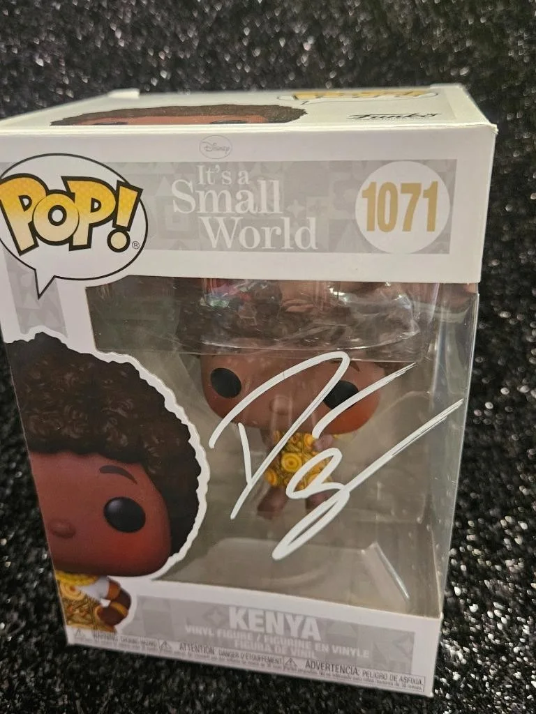 DANAI GURIRA — DANAI GURIRA HAND SIGNED AUTOGRAPHED FUNKO POP! 1071 ITS A SMALL WORLD KENYACOA