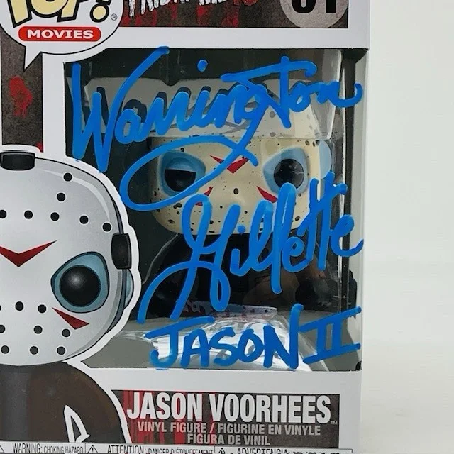 Warrington Gillette Autographed Signed Jason II Friday The 13th Funko Pop #01 OC, изображение 2
