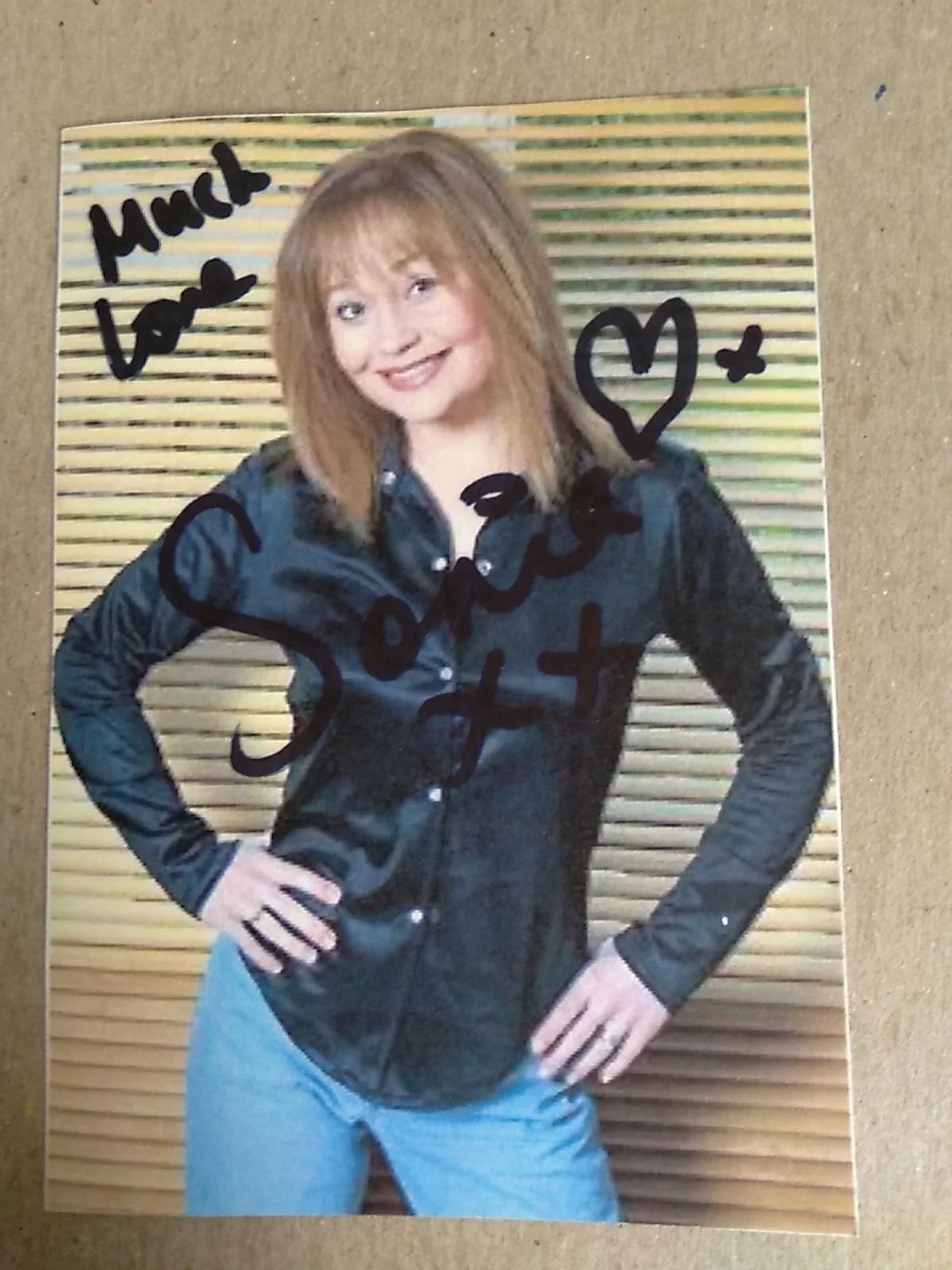 Sonia Evans Pop Singer Represented UK 1993 Eurovision Signed 5x3.5in Print, изображение 2