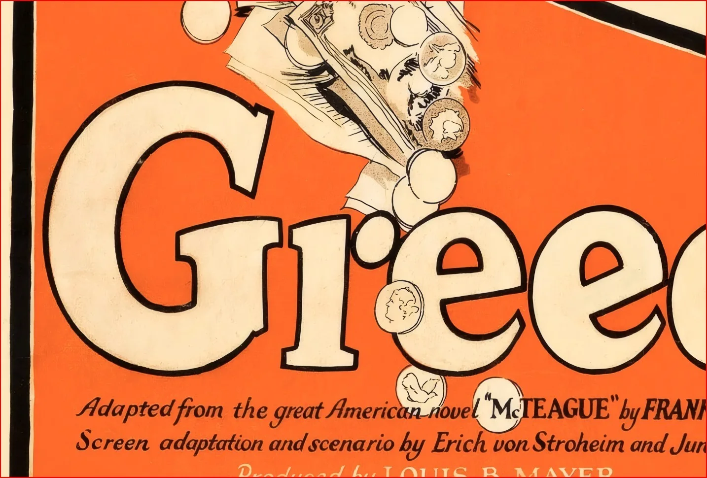 Greed - 1924 Lost Thriller / Western Restored 27.2" x 41" US One Sheet Poster, image 5