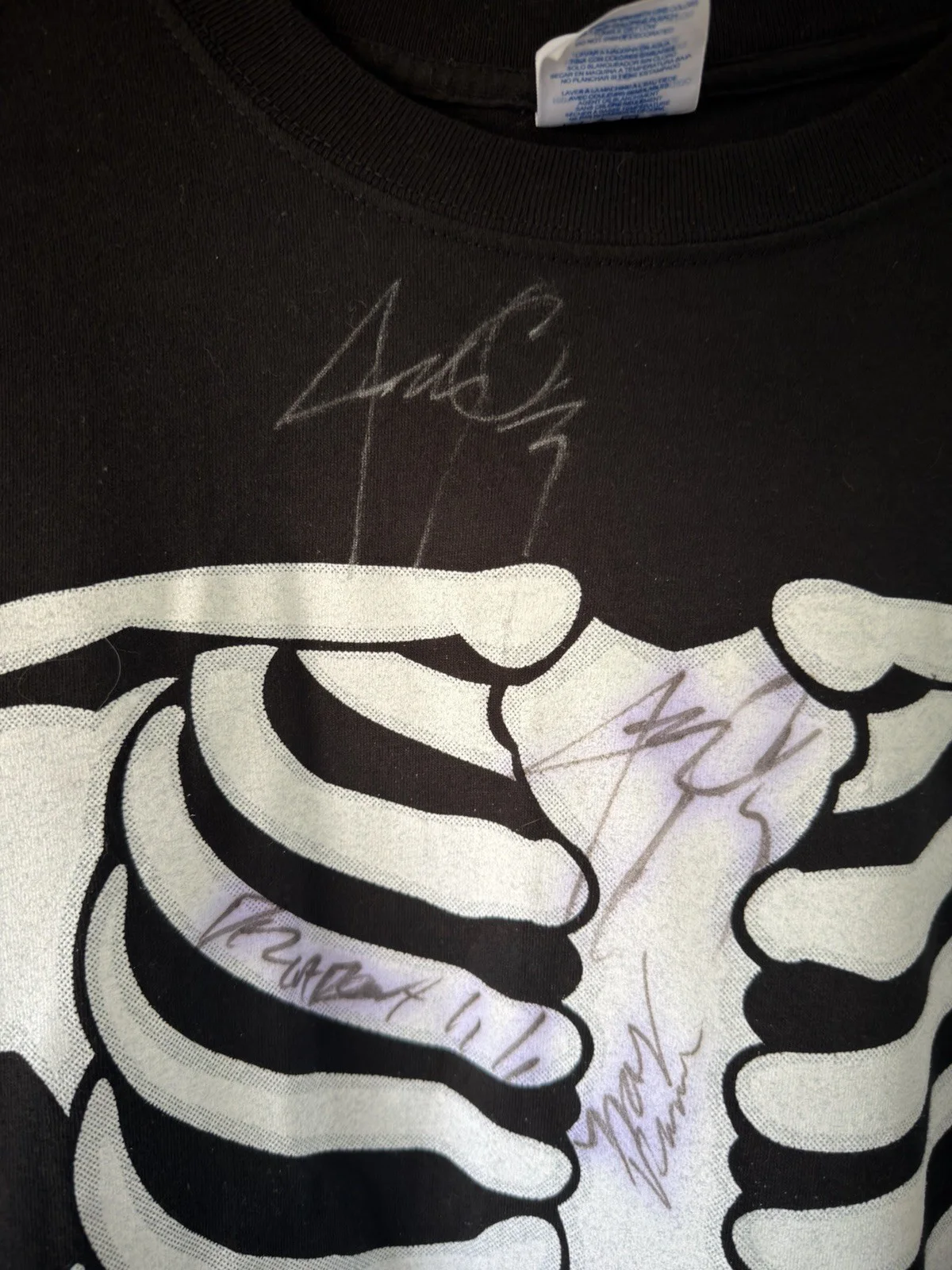 Vintage 90s Misfits Band Autographed Glow In The Dark Shirt XL READ DESCRIPTION, image 4