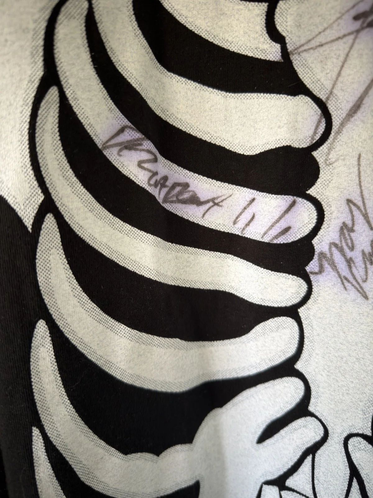 Vintage 90s Misfits Band Autographed Glow In The Dark Shirt XL READ DESCRIPTION, image 5
