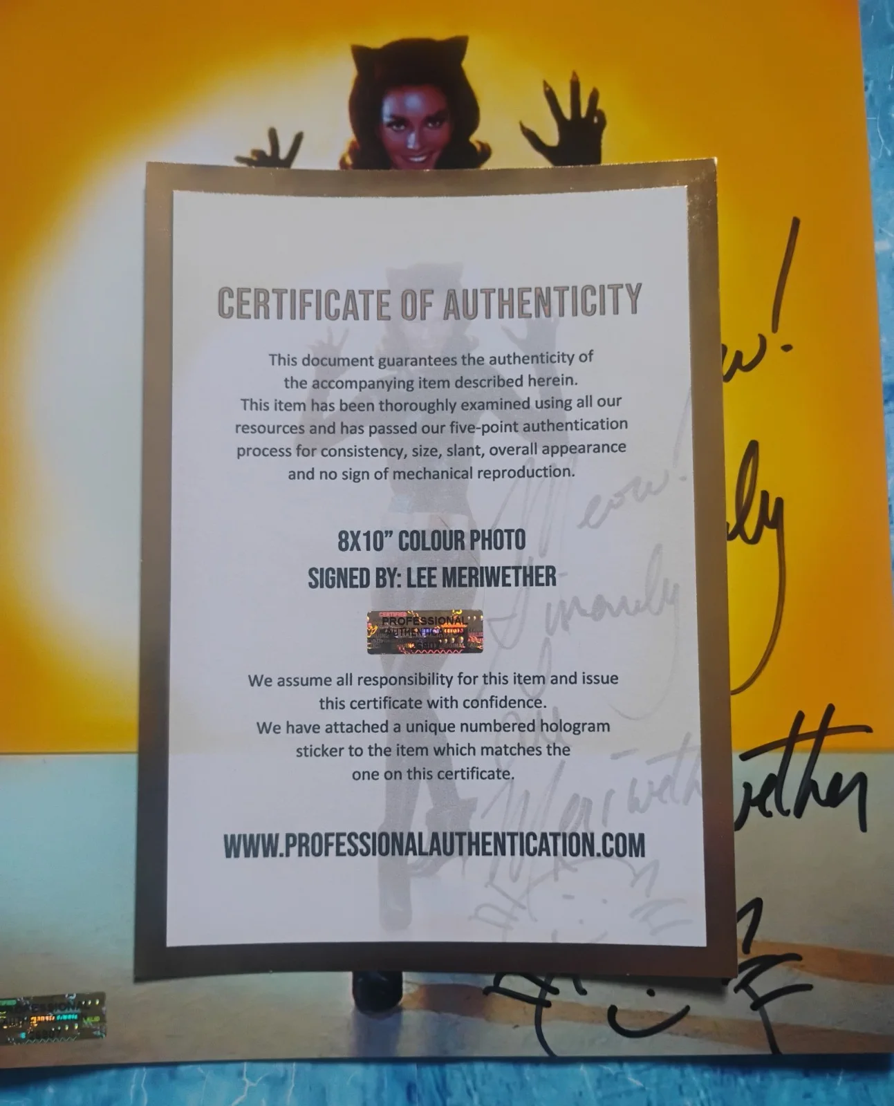 Lee Meriwether Hand Signed 8x10 Photo COA Catwoman NO US TARIFFS, image 4