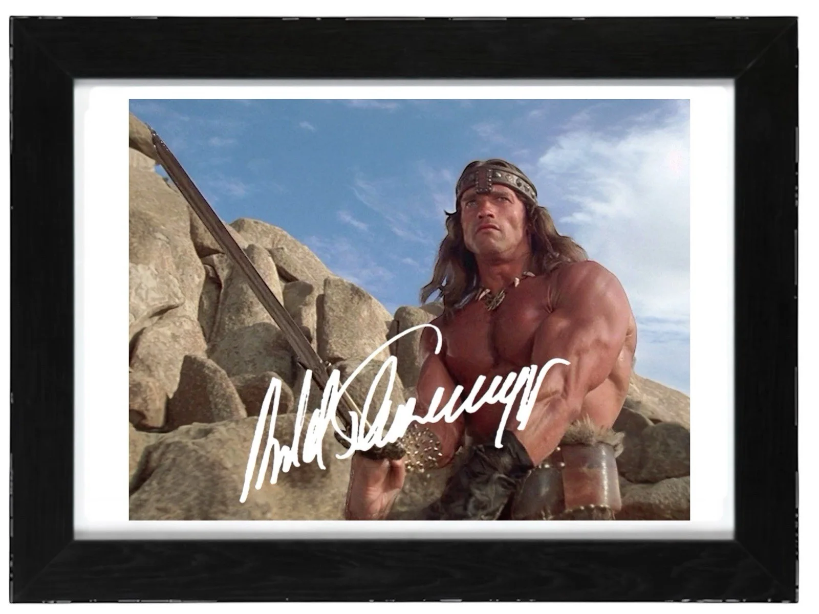 Arnold Schwarzenegger Signed autograph PHOTO Pre Print 6x4/A4/ Framed, image 2