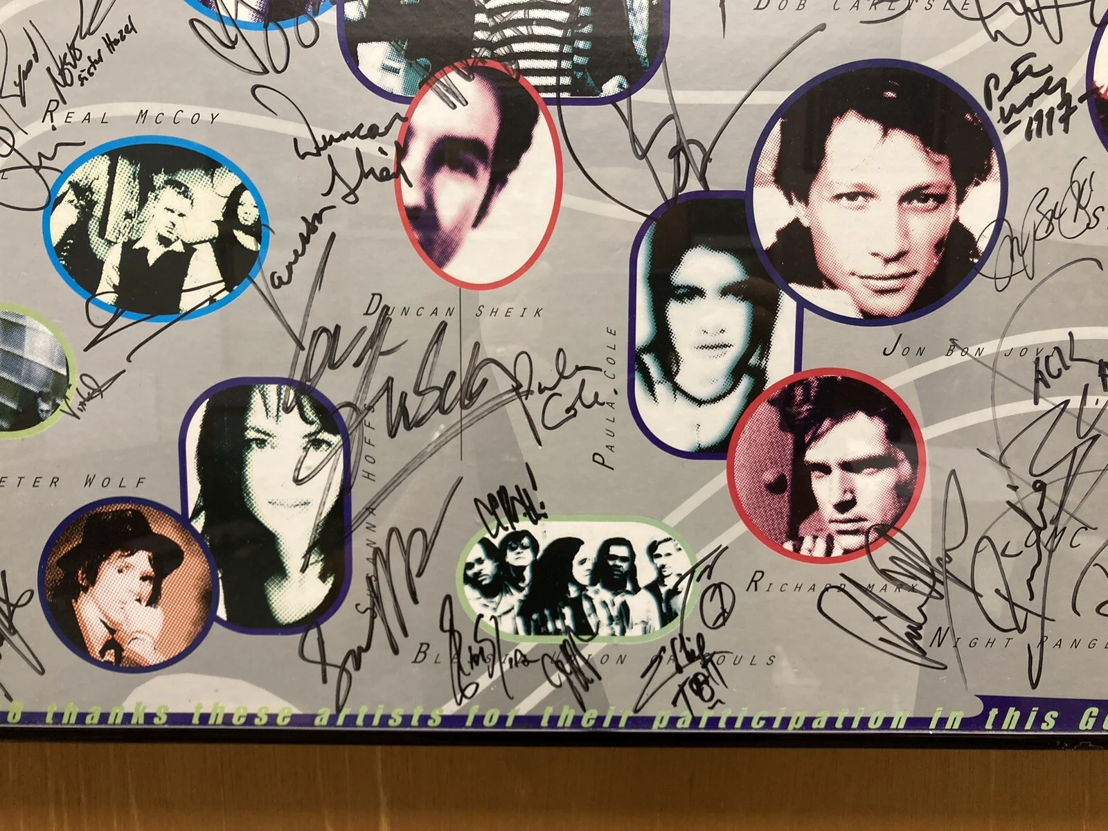 Kiss 108 Boston Signed Autographed 1997 Poster - Bon Jovi Cheap Trick Peter Wolf, изображение 5