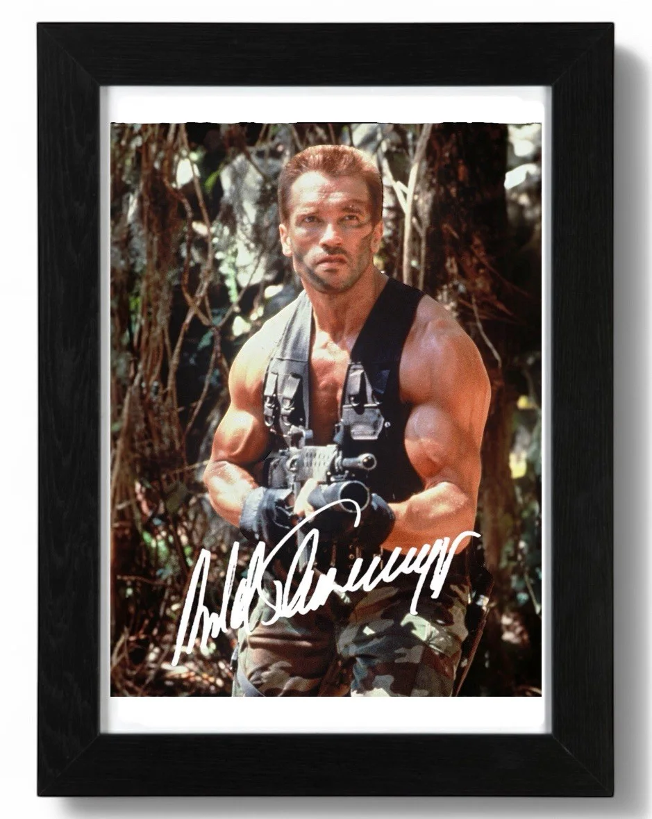 Arnold Schwarzenegger Signed autograph PHOTO Pre Print 6x4/A4/ Framed, image 2
