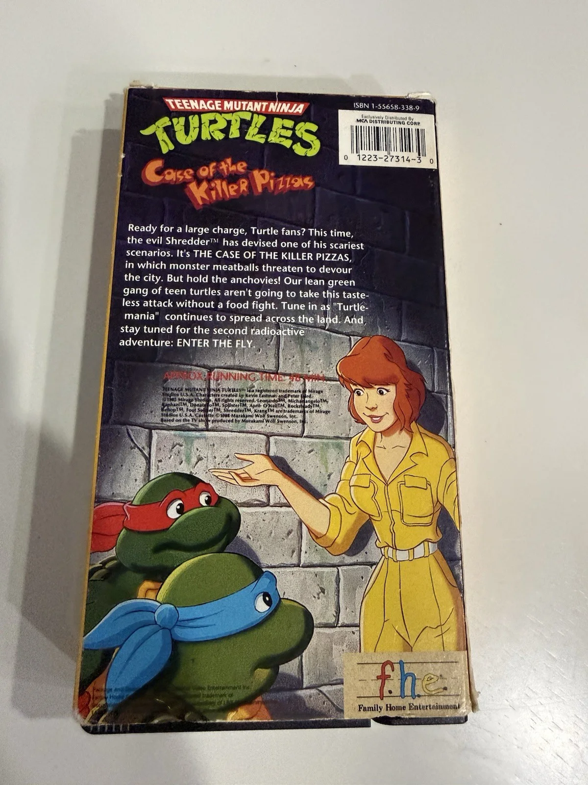 Teenage Mutant Ninja Turtles TMNT Case of the Killer Pizzas VHS f.h.e. 1989 BNIB, изображение 2