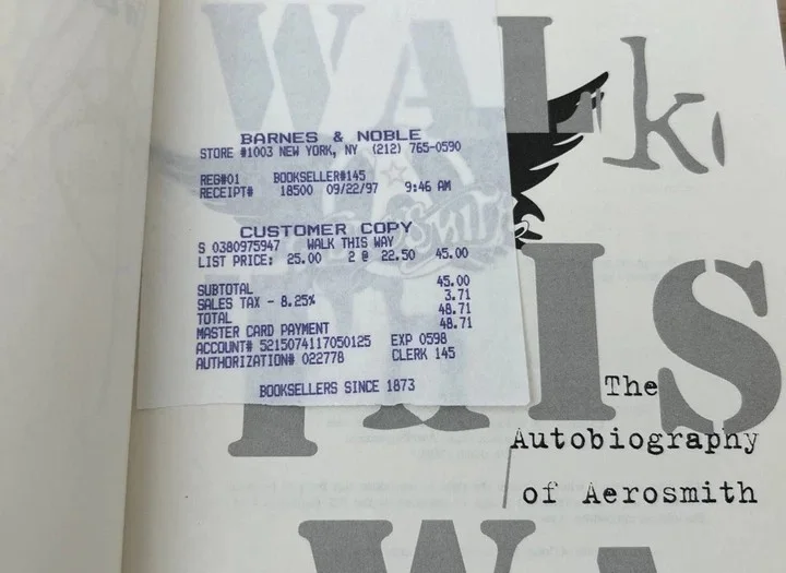 AEROSMITH FULLY SIGNED "WALK THIS WAY" BOOK X5 NICE SIGS!! GUARANTEED AUTHENTIC!, image 4