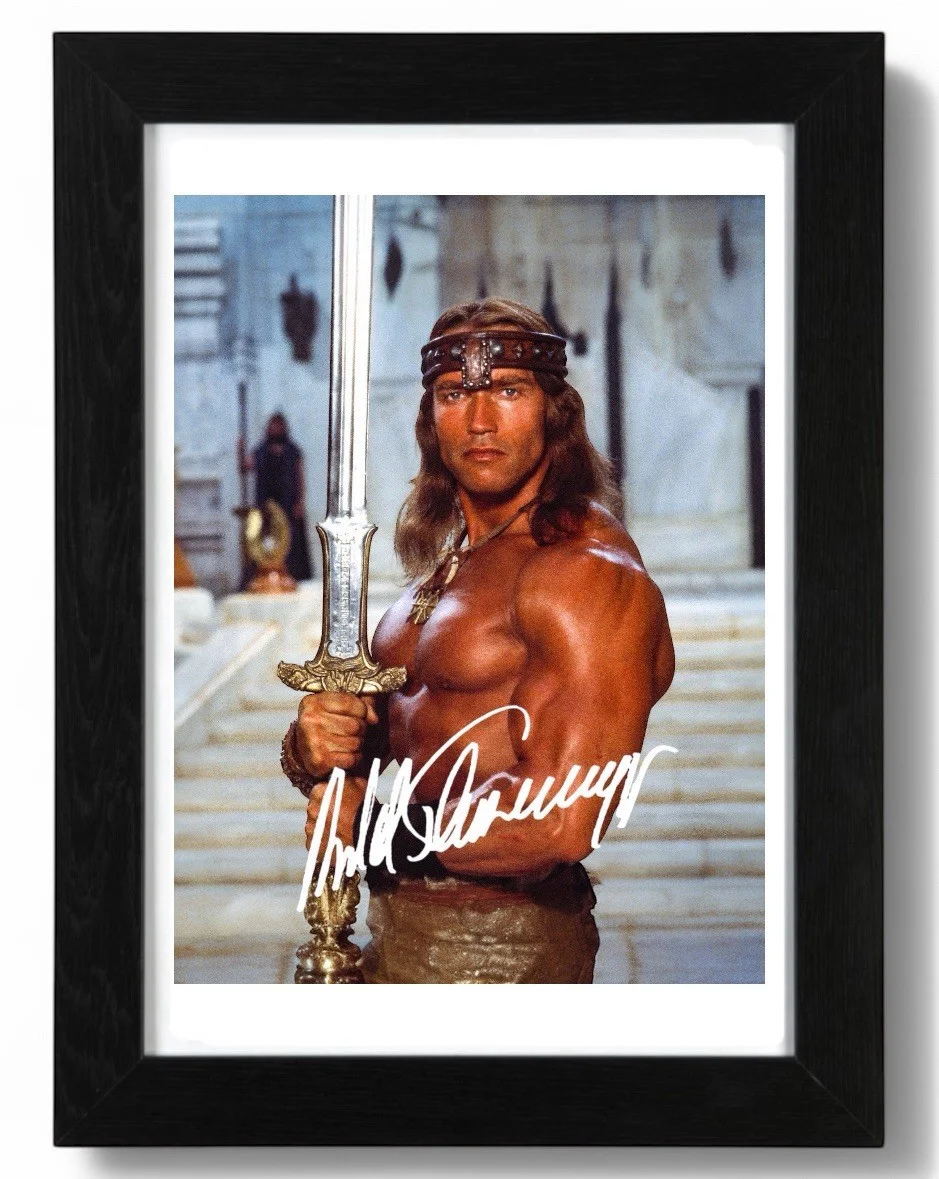 Arnold Schwarzenegger Signed autograph PHOTO Pre Print 6x4/A4/ Framed, image 2