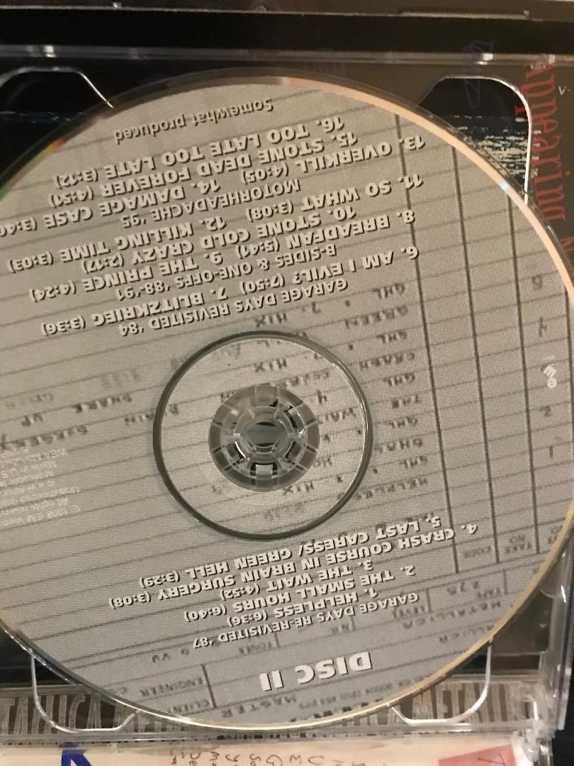 METALLICA FULLY SIGNED GARAGE INC CD X4 METALLIGRAPHS OPINION GREAT SIGNATURES!!, image 2