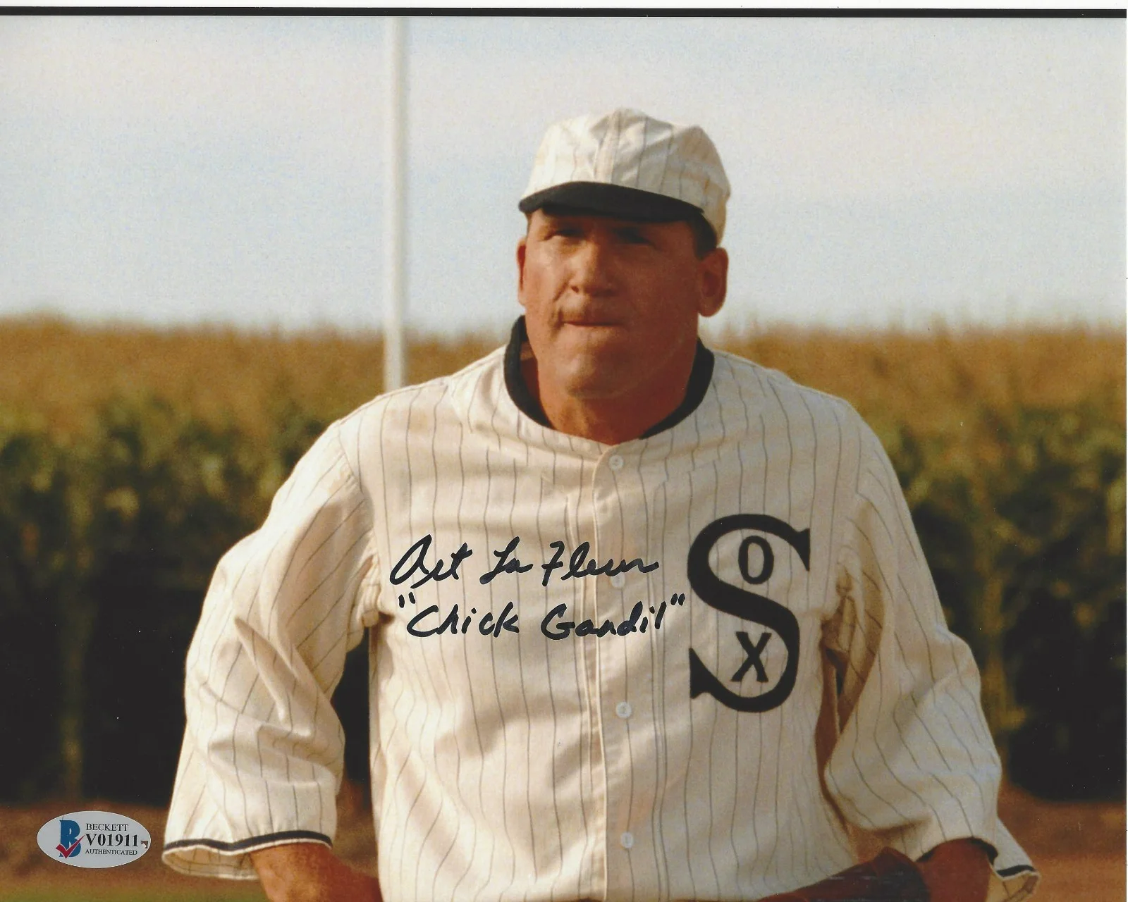 ART LAFLEUR SIGNED 'FIELD OF DREAMS' 8x10 MOVIE PHOTO CHICK GANDIL BECKETT COA, изображение 2