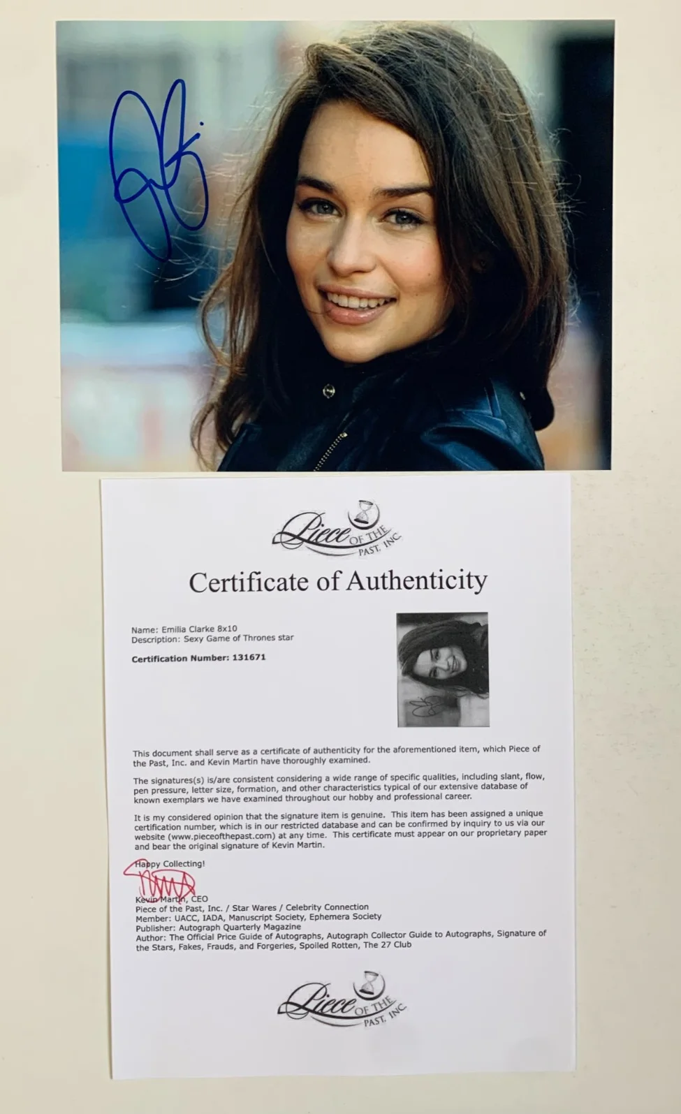 Emilia Clarke — EMILIA CLARKE signed 8x10 photo, with COA, Game of Thrones, изображение 3