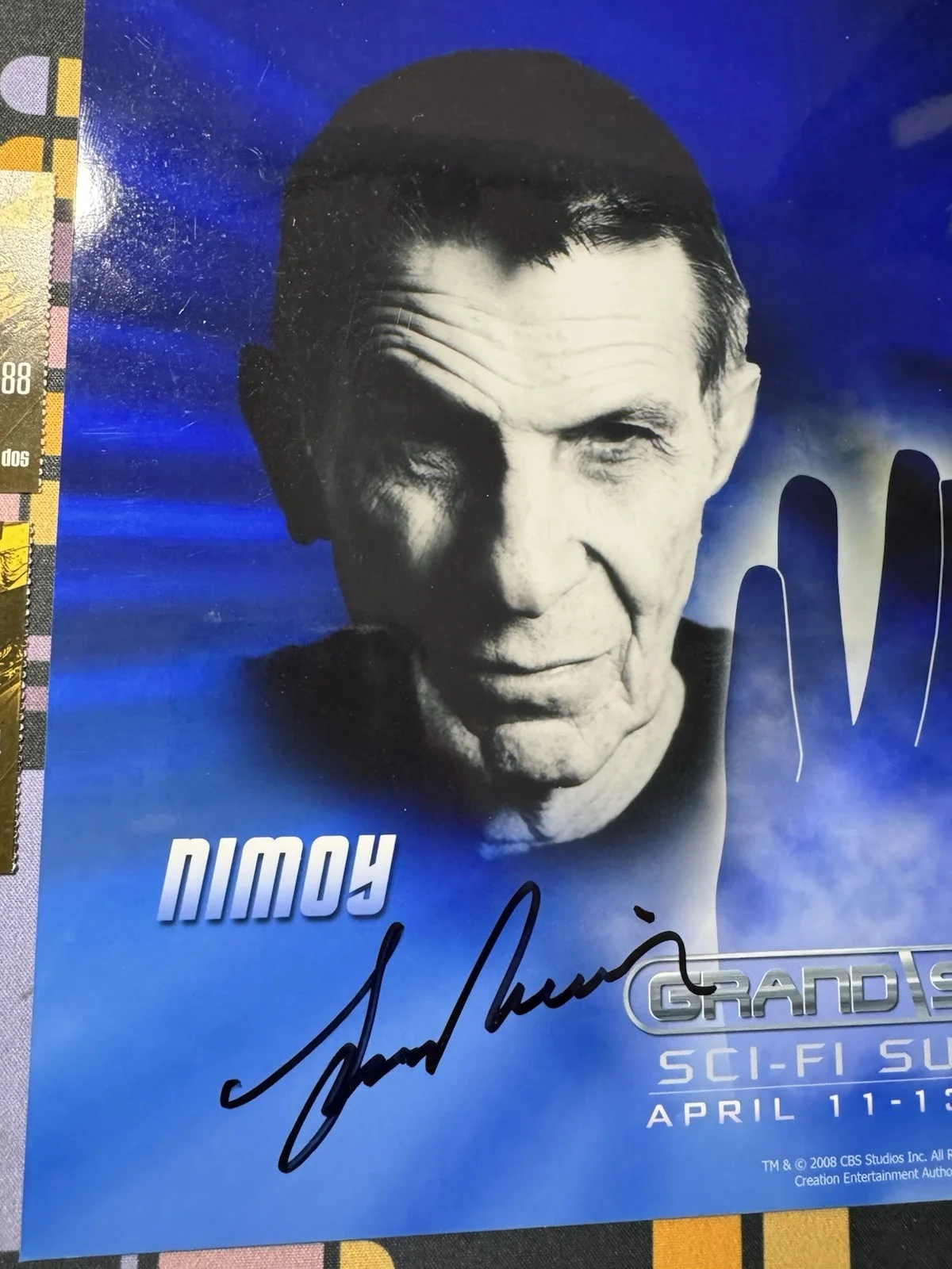 Zachary Quinto — Zachary Quinto & Leonard Nimoy Dual Spock Sci-Fi Summit “Grand Slam” Autograph, image 3