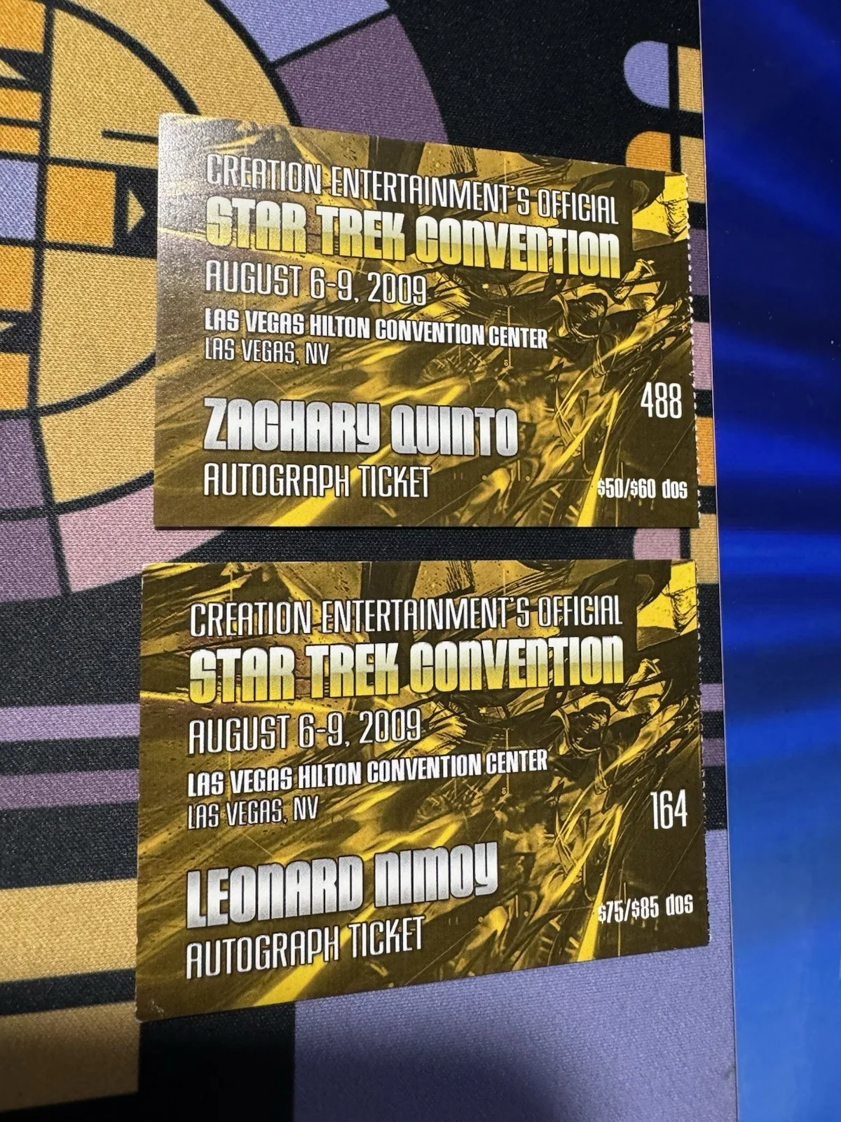 Zachary Quinto — Zachary Quinto & Leonard Nimoy Dual Spock Sci-Fi Summit “Grand Slam” Autograph, image 5