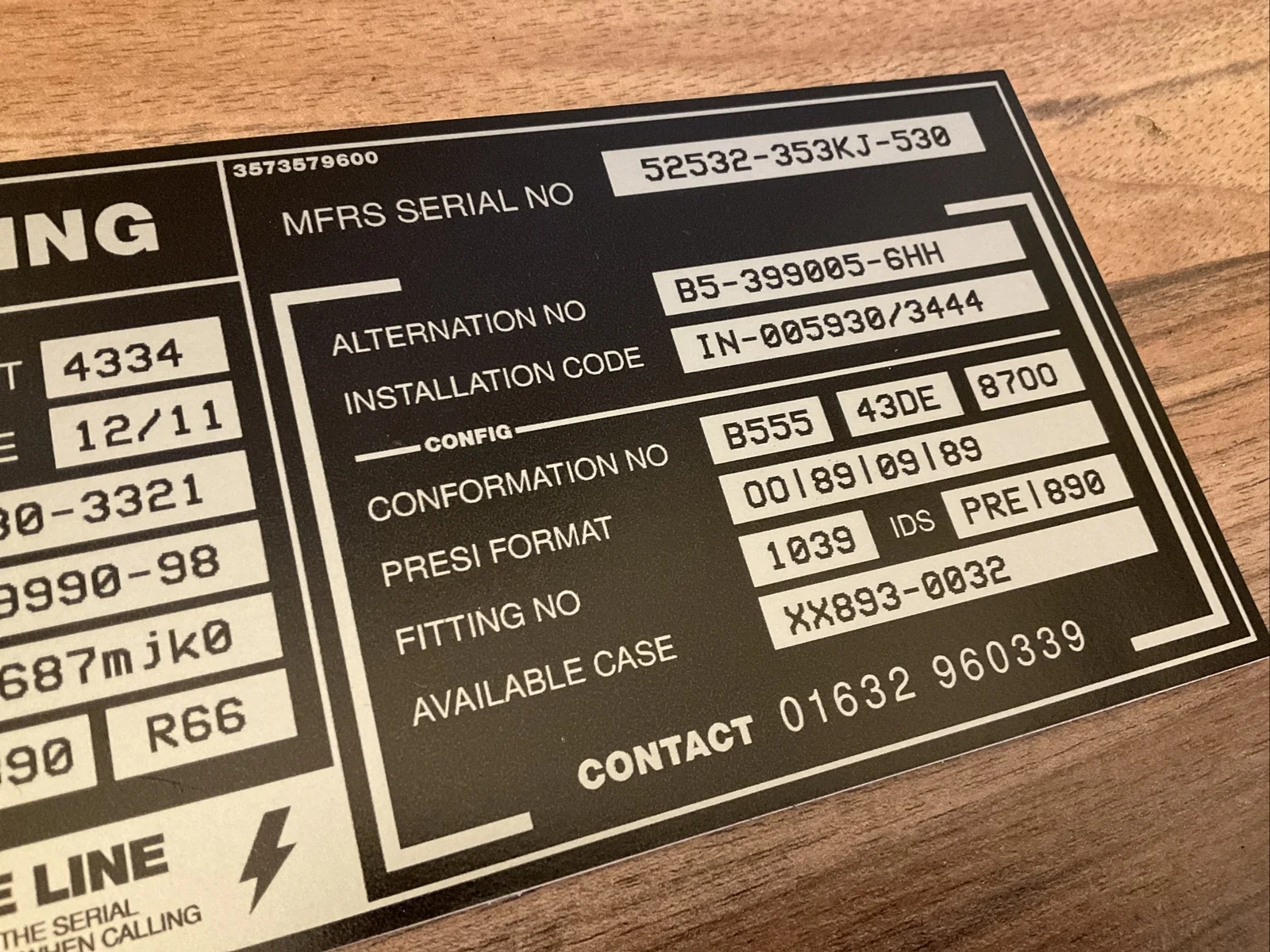 Doctor Who Original Prop - Fuse Box Sign - The Lie of the Land - Production Made, изображение 4