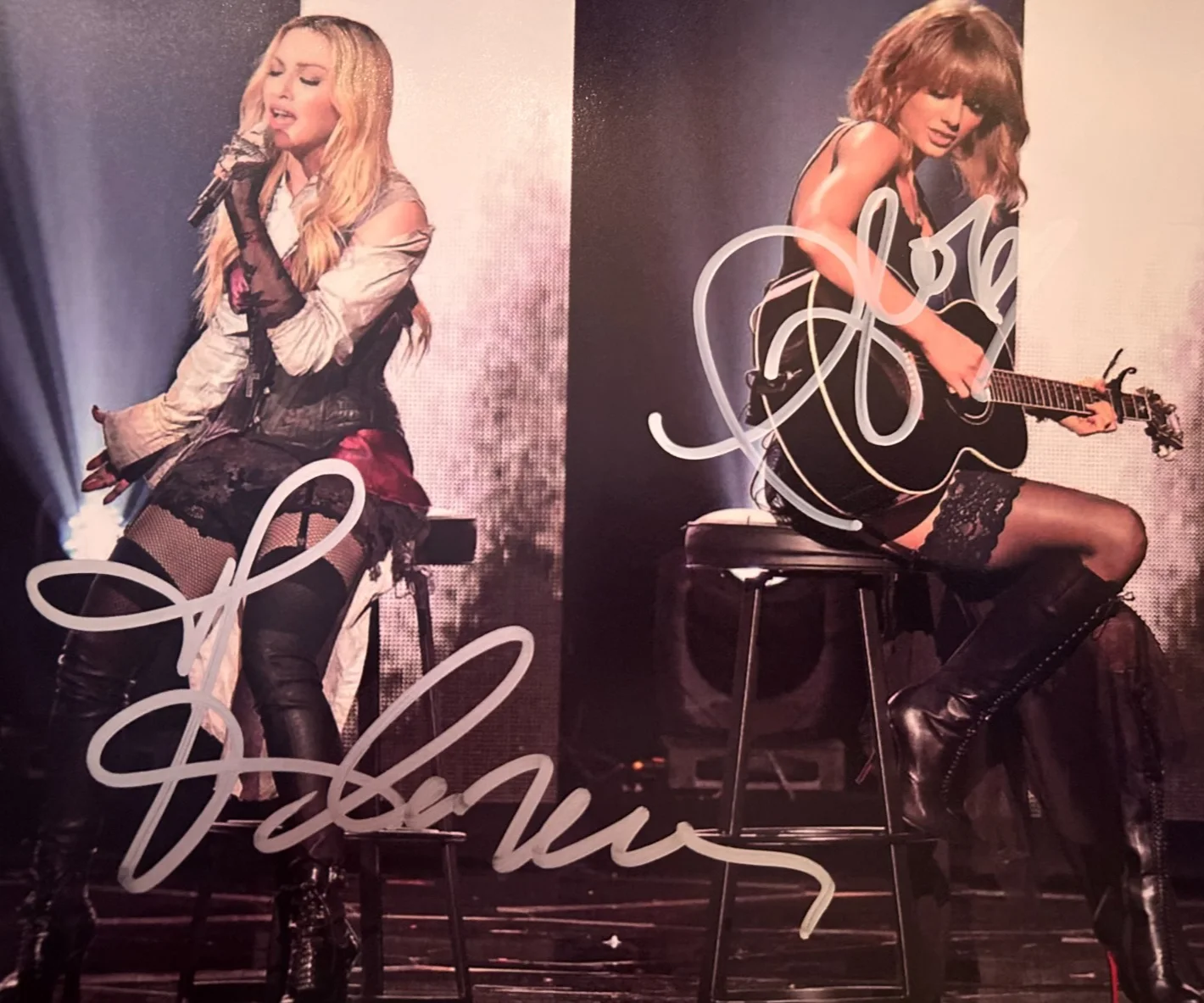 TAYLOR SWIFT & MADONNA Signed Original 8x10" Authentic Original Autographs w/COA, изображение 3