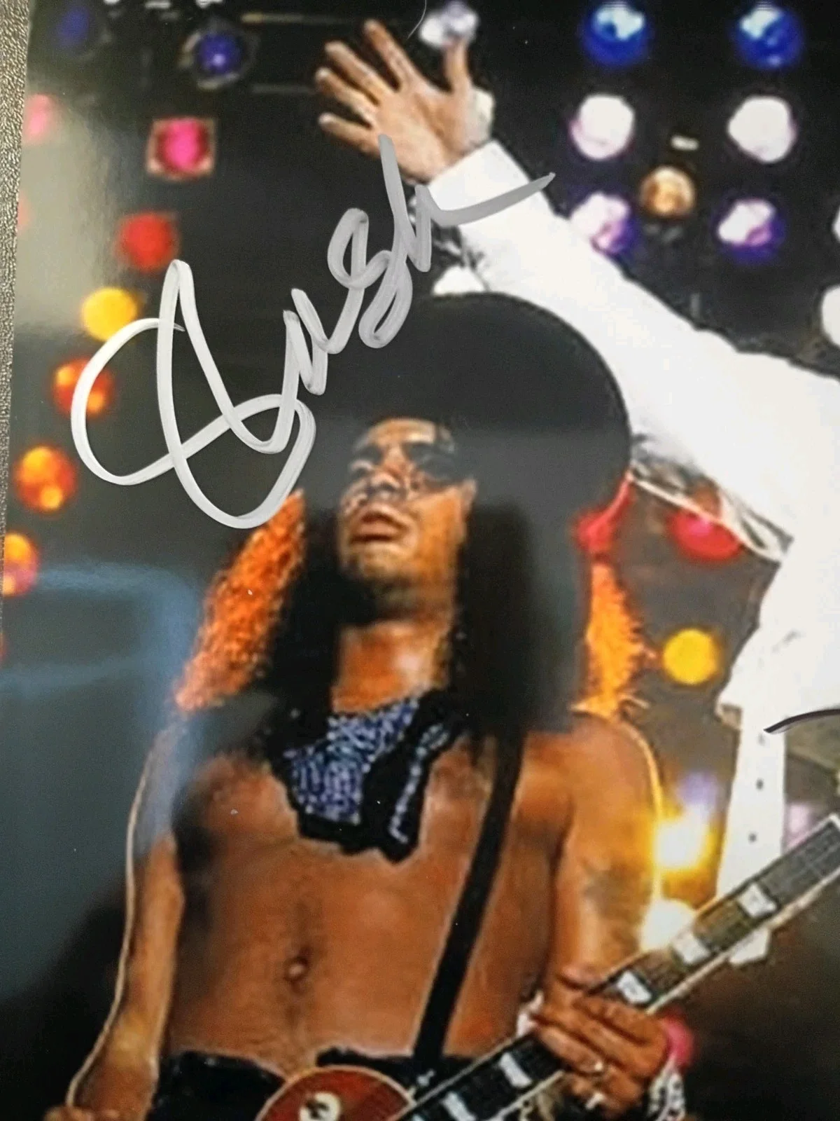 Guns N Roses Axl Rose / Slash Signed 8x10 COA W/Matching Numbered Sticker, image 2