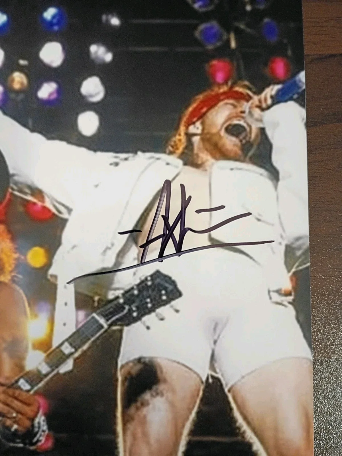 Guns N Roses Axl Rose / Slash Signed 8x10 COA W/Matching Numbered Sticker, image 3