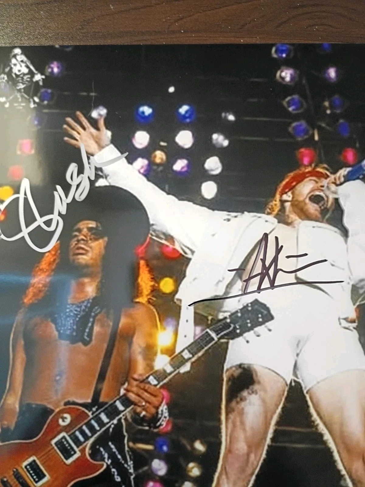 Guns N Roses Axl Rose / Slash Signed 8x10 COA W/Matching Numbered Sticker, image 4