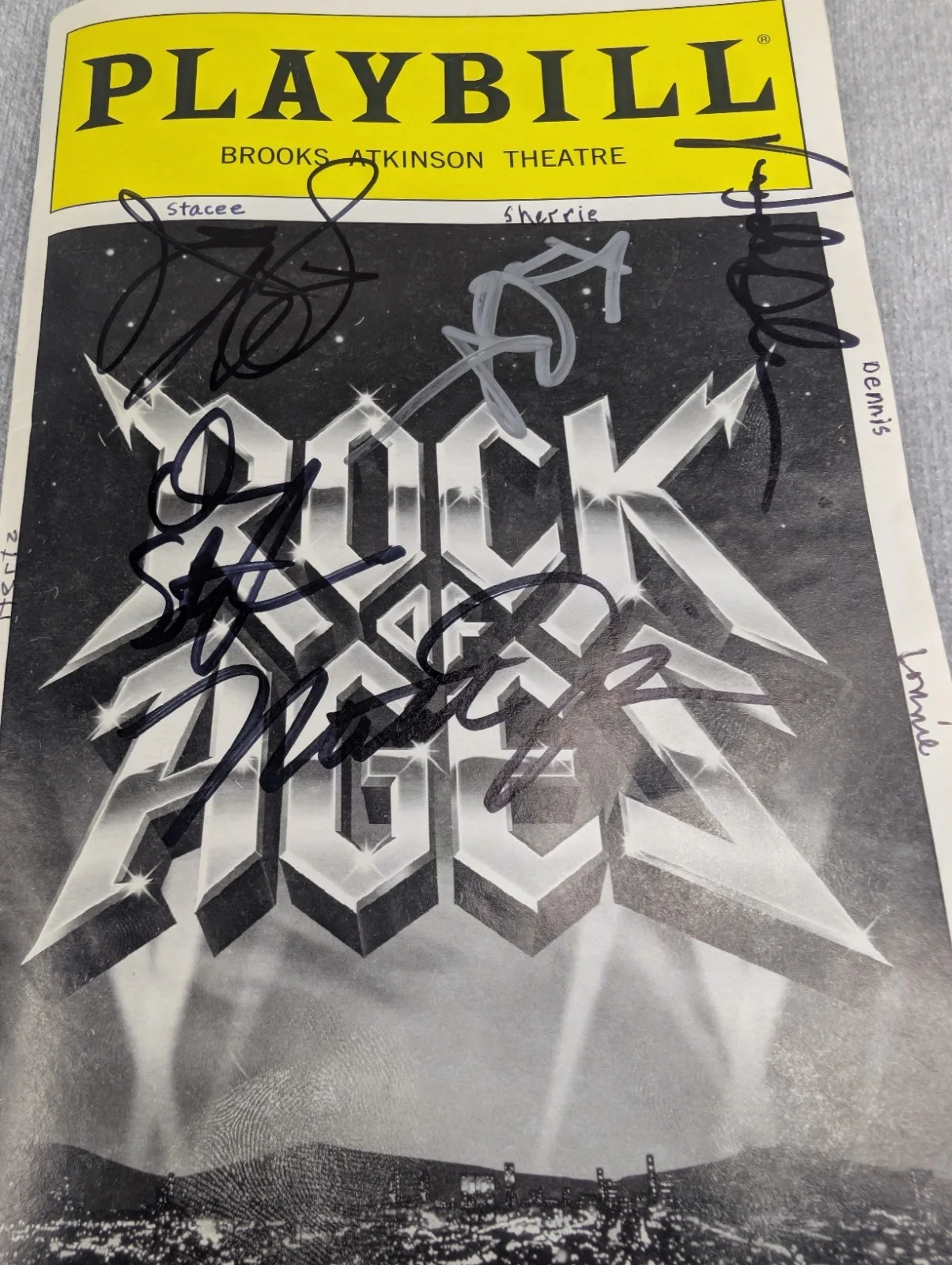 Rock of Ages Cast Signed Playbill October 2009, image 2