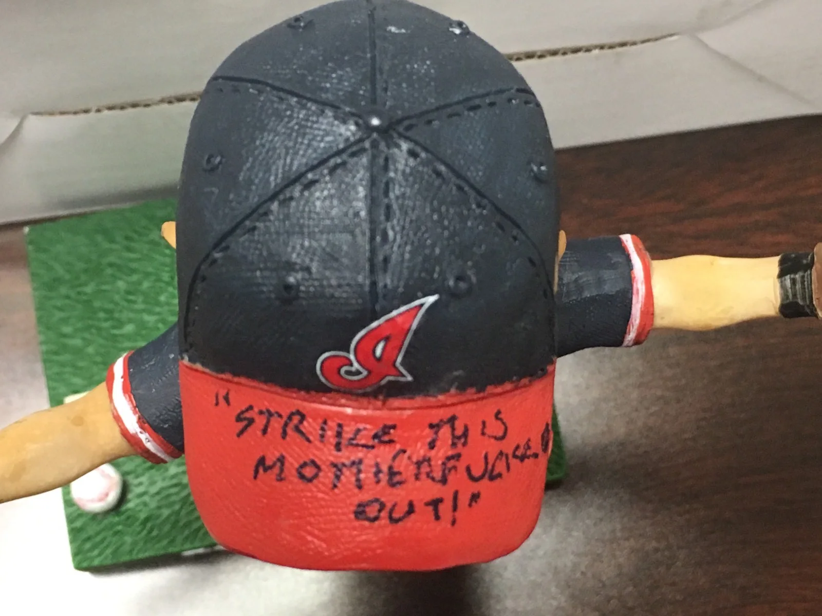 Corbin Bernson — Corbin Bernson Signed Roger Dorn Major League Bobblehead Insc Strike This MF Out, image 2
