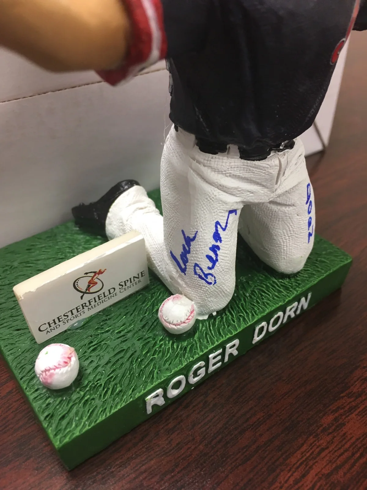 Corbin Bernson — Corbin Bernson Signed Roger Dorn Major League Bobblehead Insc Strike This MF Out, image 4