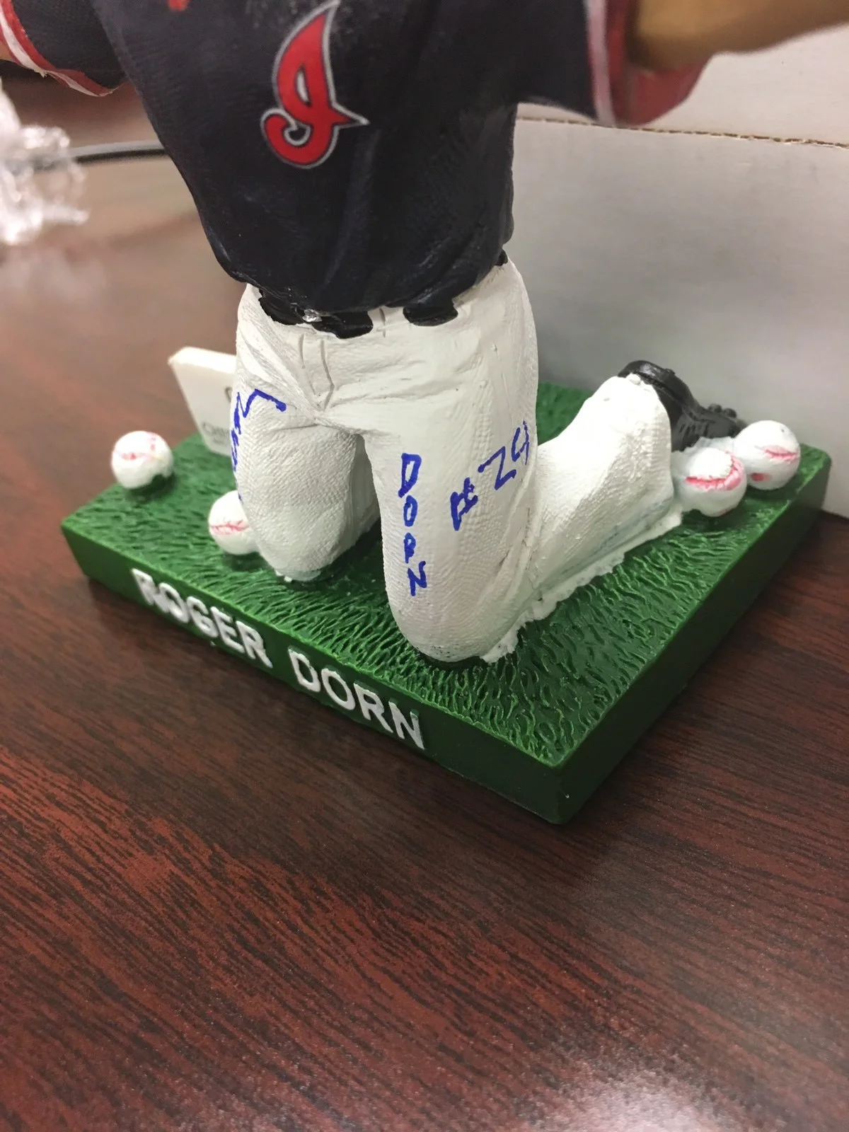 Corbin Bernson — Corbin Bernson Signed Roger Dorn Major League Bobblehead Insc Strike This MF Out, image 5