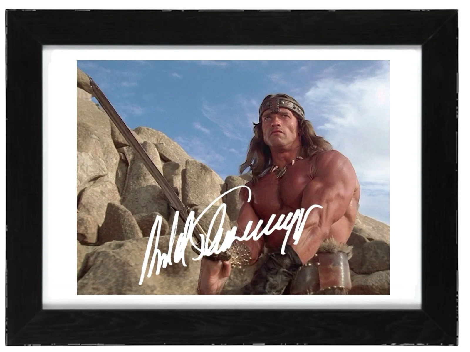 Arnold Schwarzenegger Signed autograph PHOTO Pre Print 6x4/A4/ Framed, image 2