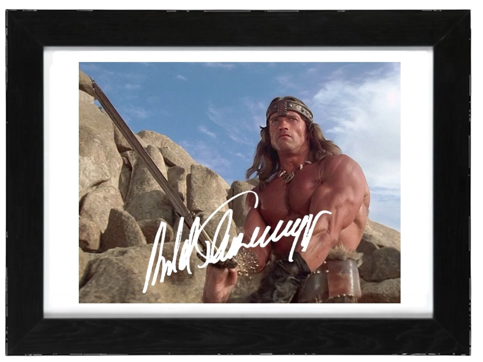 Arnold Schwarzenegger Signed autograph PHOTO Pre Print 6x4/A4/ Framed, image 3