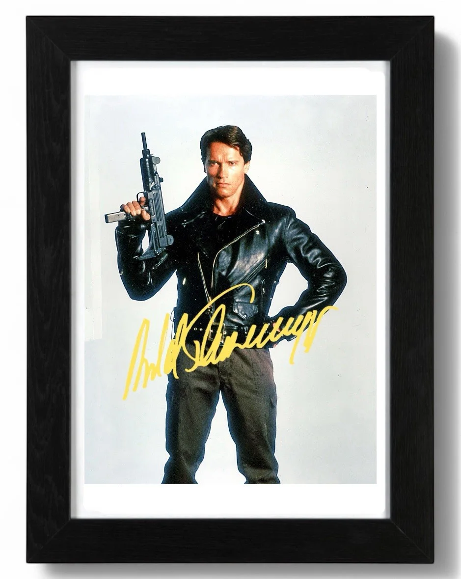 Arnold Schwarzenegger Signed autograph PHOTO Pre Print 6x4/A4/ Framed, image 2