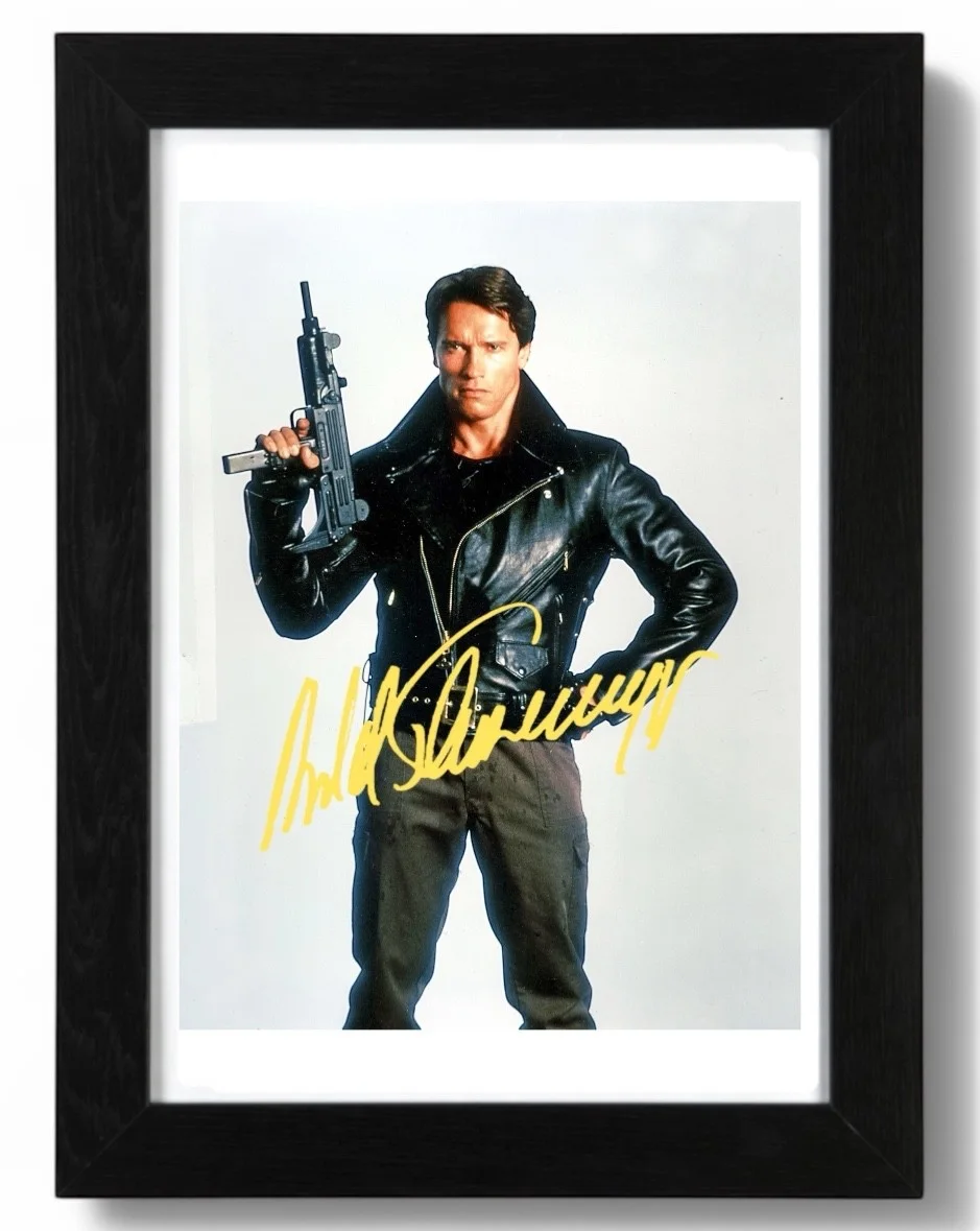 Arnold Schwarzenegger Signed autograph PHOTO Pre Print 6x4/A4/ Framed, image 3
