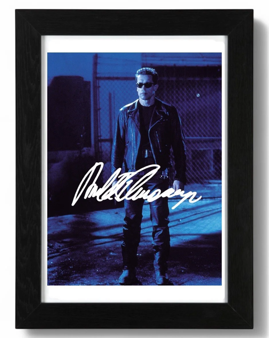 Arnold Schwarzenegger Signed autograph PHOTO Pre Print 6x4/A4/ Framed, image 2